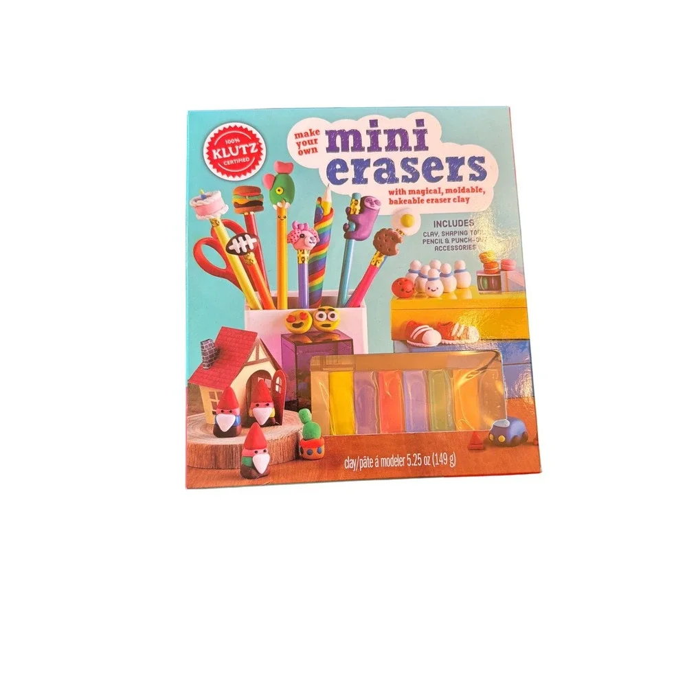 Klutz Craft Kit Multicolor Make Your Own Mini Erasers Bakeable Clay Activity Set